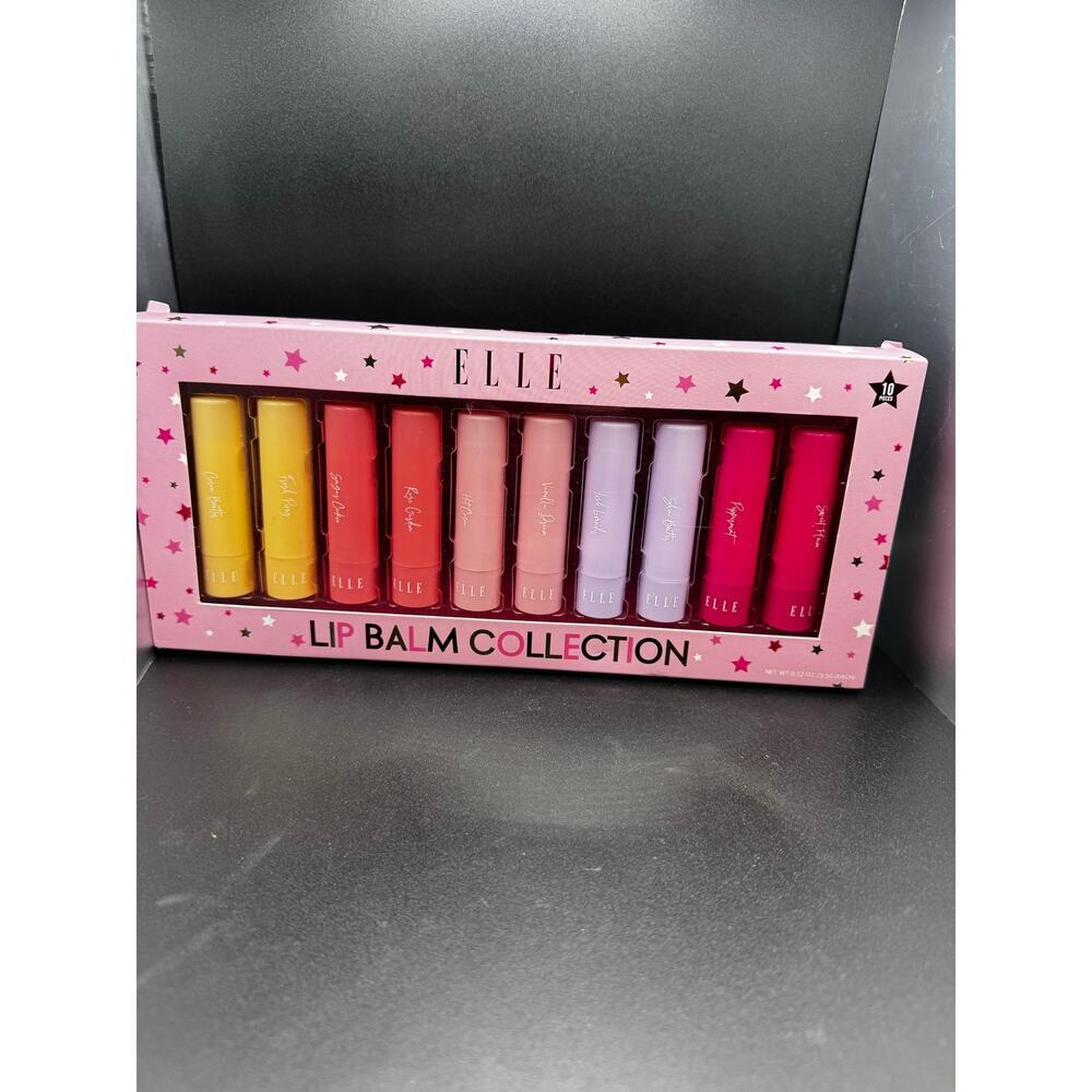 NWT ELLE 10 PIECE LIP BALM COLLECTION